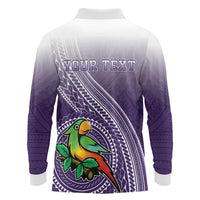 Personalized Manua High School Long Sleeve Polo Shirt Polynesian Tribal Pattern LT05 - Polynesian Pride