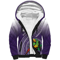 Personalized Manua High School Sherpa Hoodie Polynesian Tribal Pattern