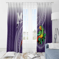 Manua High School Window Curtain Polynesian Tribal Pattern