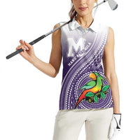 Personalized Manua High School Women Sleeveless Polo Shirt Polynesian Tribal Pattern LT05 - Polynesian Pride