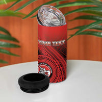 Personalized Fagaitua High School 4 in 1 Can Cooler Tumbler Polynesian Tribal Pattern