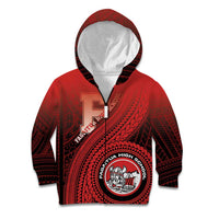 Personalized Fagaitua High School Kid Hoodie Polynesian Tribal Pattern