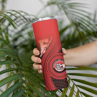 Personalized Fagaitua High School Skinny Tumbler Polynesian Tribal Pattern LT05 - Polynesian Pride