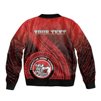 Personalized Fagaitua High School Sleeve Zip Bomber Jacket Polynesian Tribal Pattern LT05 - Polynesian Pride