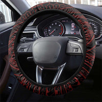Fagaitua High School Steering Wheel Cover Polynesian Tribal Pattern