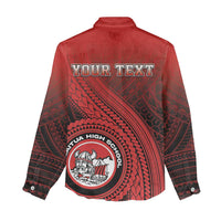 Personalized Fagaitua High School Women Casual Shirt Polynesian Tribal Pattern