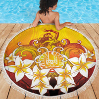 Tahiti Heiva Festival Beach Blanket Tahitian Vahine Plumeria Flowers