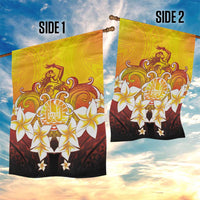 Tahiti Heiva Festival Garden Flag Tahitian Vahine Plumeria Flowers