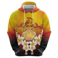 Tahiti Heiva Festival Hoodie Tahitian Vahine Plumeria Flowers