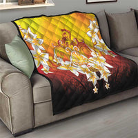 Tahiti Heiva Festival Quilt Tahitian Vahine Plumeria Flowers