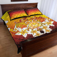 Tahiti Heiva Festival Quilt Bed Set Tahitian Vahine Plumeria Flowers