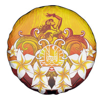 Tahiti Heiva Festival Spare Tire Cover Tahitian Vahine Plumeria Flowers
