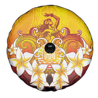 Tahiti Heiva Festival Spare Tire Cover Tahitian Vahine Plumeria Flowers