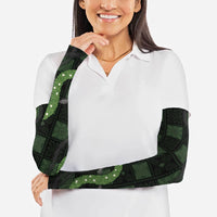 Hawaiian Quilt Arm Sleeves Pele Hair Hinahina Lei Black Version
