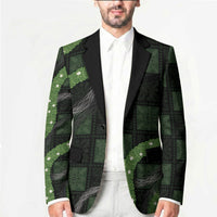 Hawaiian Quilt Blazer Pele Hair Hinahina Lei Black Version