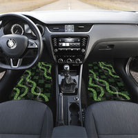 Hawaiian Quilt Car Mats Pele Hair Hinahina Lei Black Version