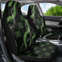 Hawaiian Quilt Car Seat Cover Pele Hair Hinahina Lei Black Version