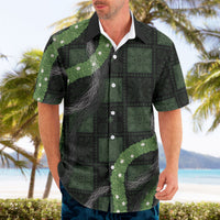 Hawaiian Quilt Hawaiian Shirt Pele Hair Hinahina Lei Black Version LT05 - Polynesian Pride