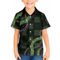 Hawaiian Quilt Hawaiian Shirt Pele Hair Hinahina Lei Black Version LT05 - Polynesian Pride