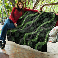Hawaiian Quilt Quilt Pele Hair Hinahina Lei Black Version