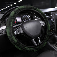 Hawaiian Quilt Steering Wheel Cover Pele Hair Hinahina Lei Black Version