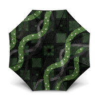 Hawaiian Quilt Umbrella Pele Hair Hinahina Lei Black Version
