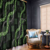Hawaiian Quilt Window Curtain Pele Hair Hinahina Lei Black Version