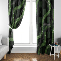 Hawaiian Quilt Window Curtain Pele Hair Hinahina Lei Black Version