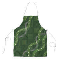 Hawaiian Quilt Apron Pele Hair Hinahina Lei Green Version
