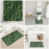 Hawaiian Quilt Bathroom Set Pele Hair Hinahina Lei Green Version