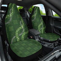 Hawaiian Quilt Car Seat Cover Pele Hair Hinahina Lei Green Version