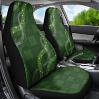 Hawaiian Quilt Car Seat Cover Pele Hair Hinahina Lei Green Version