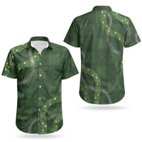 Hawaiian Quilt Couples Matching Long Sleeve Bodycon Dress and Hawaiian Shirt Pele Hair Hinahina Lei Green Version LT05 - Polynesian Pride