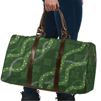 Hawaiian Quilt Travel Bag Pele Hair Hinahina Lei Green Version