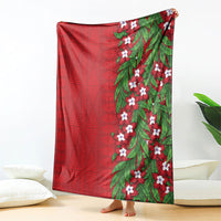 Tonga Language Week Blanket Heilala Floral Red