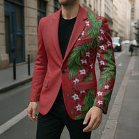 Tonga Language Week Blazer Heilala Floral Red