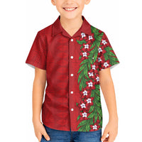 Tonga Language Week Hawaiian Shirt Heilala Floral Red