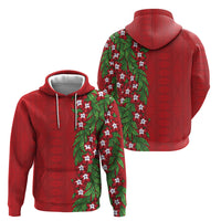 Tonga Language Week Hoodie Heilala Floral Red