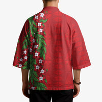 Tonga Language Week Kimono Heilala Floral Red