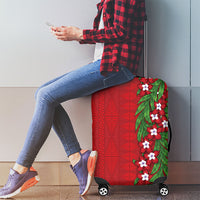 Tonga Language Week Luggage Cover Heilala Floral Red