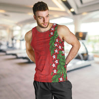 Tonga Language Week Men Tank Top Heilala Floral Red