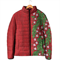 Tonga Language Week Padded Jacket Heilala Floral Red