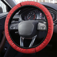 Tonga Language Week Steering Wheel Cover Heilala Floral Red