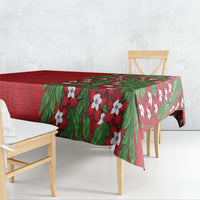 Tonga Language Week Tablecloth Heilala Floral Red