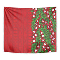 Tonga Language Week Tapestry Heilala Floral Red