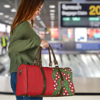 Tonga Language Week Travel Bag Heilala Floral Red