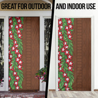Tonga Language Week Door Cover Heilala Floral Brown