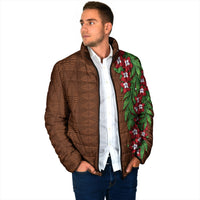 Tonga Language Week Padded Jacket Heilala Floral Brown