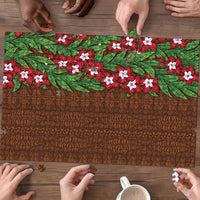 Tonga Language Week Puzzle Heilala Floral Brown