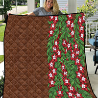 Tonga Language Week Quilt Heilala Floral Brown